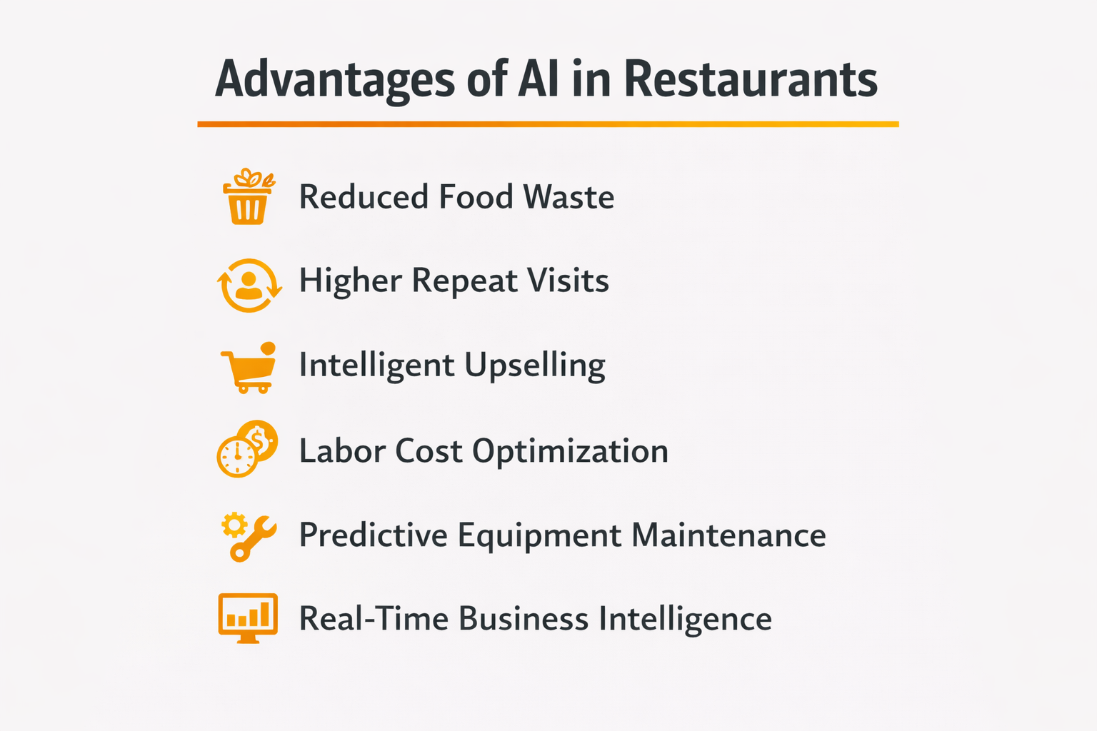 Benefits of AI in restaurants Benefits of AI in restaurants