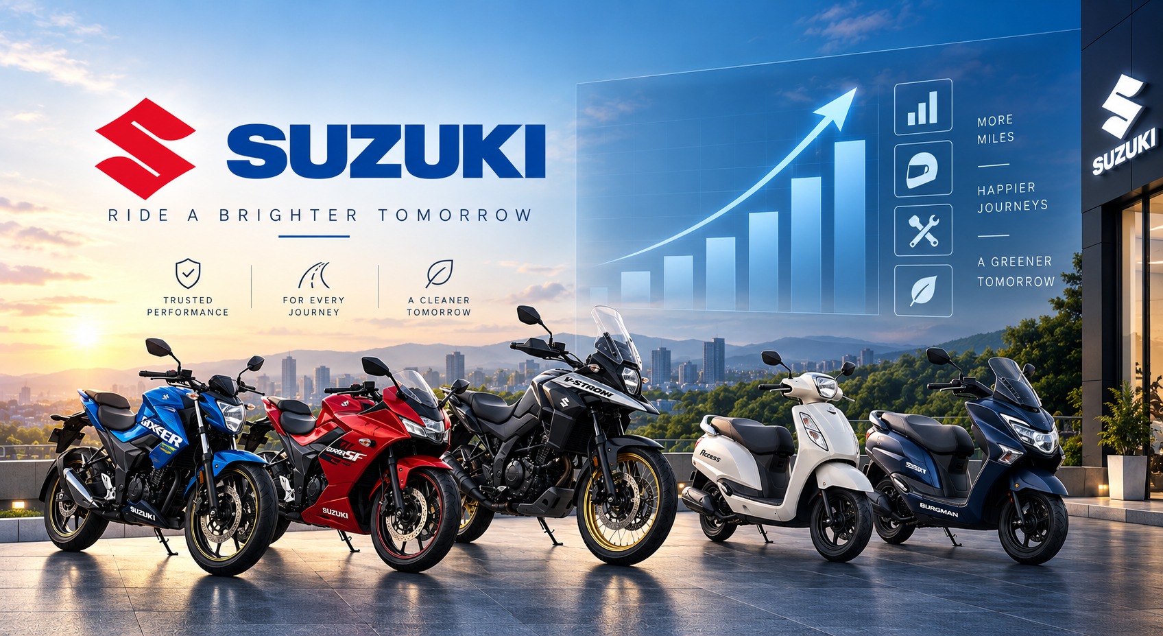 Suzuki Motorcycle India website, the platform behind search, city pricing, and site operations